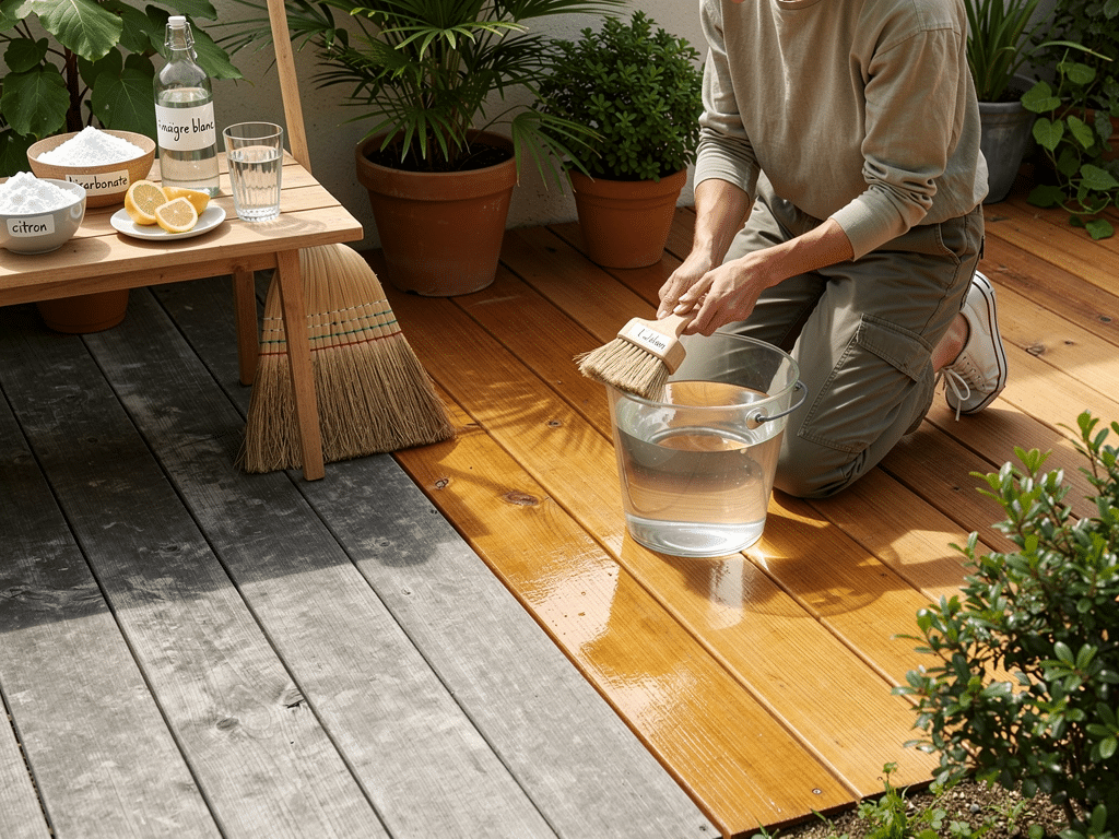astuce de grand mere pour nettoyer une terrasse en bois