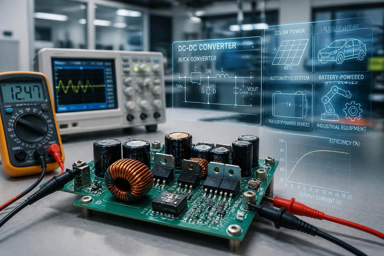 découvrez le fonctionnement du convertisseur dc-dc et ses applications essentielles pour optimiser la gestion de l'énergie électrique en courant continu.