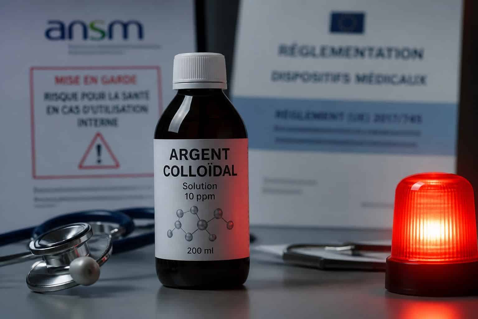 découvrez pourquoi l'argent colloïdal est interdit en usage interne, les risques pour la santé associés et la réglementation en vigueur.