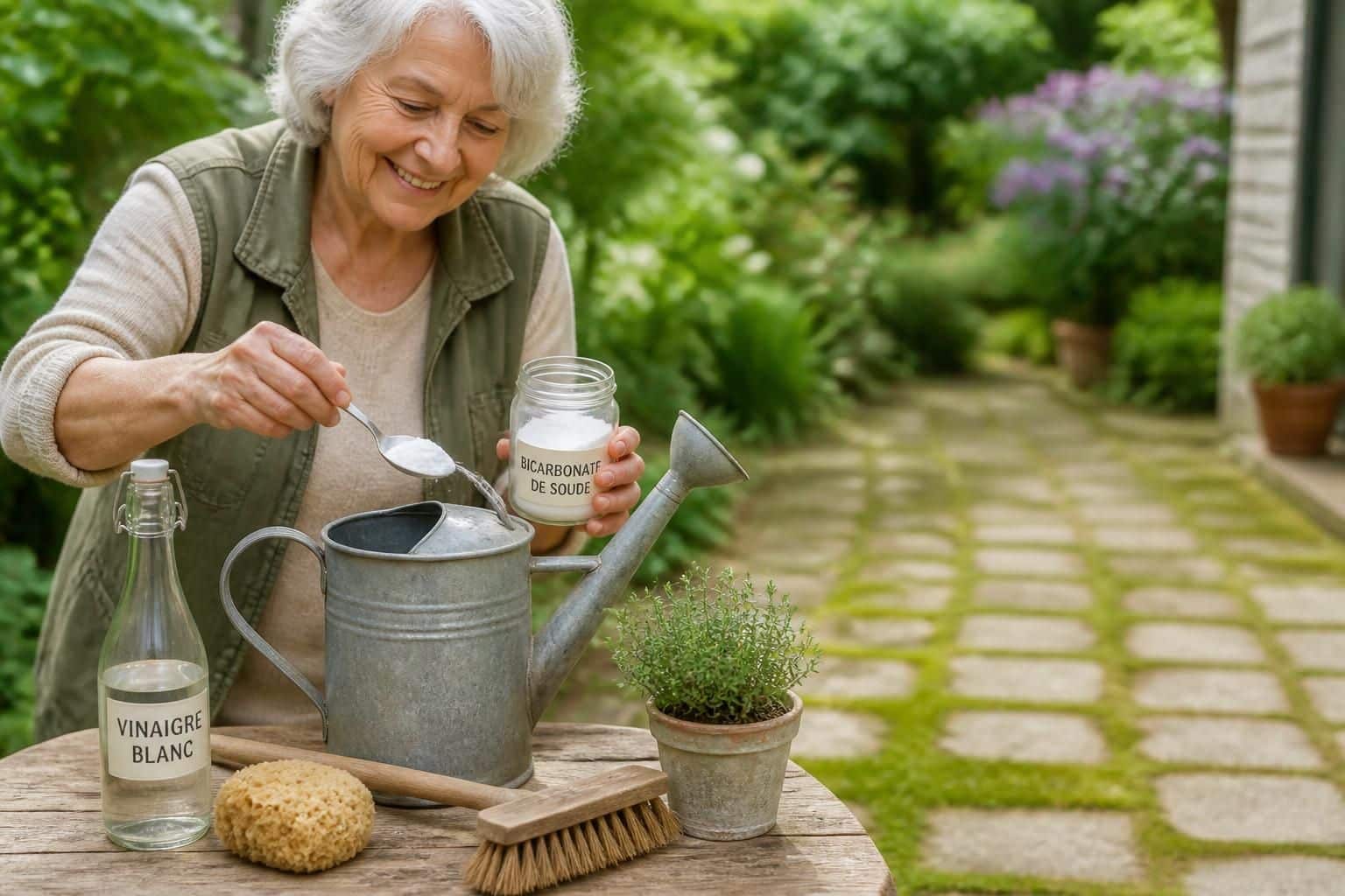 découvrez un remède de grand-mère naturel et efficace pour enlever la mousse de vos surfaces et garder votre jardin propre sans produits chimiques.